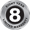 8 Year Warranty