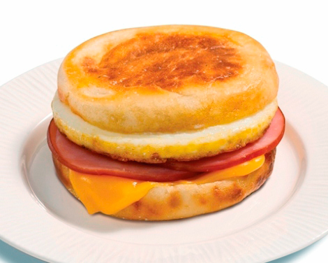 Egg, Ham, and Cheese Breakfast Sandwich